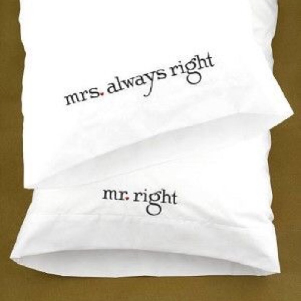 New Set (2) Standard/King Pillowcase Monogrammed